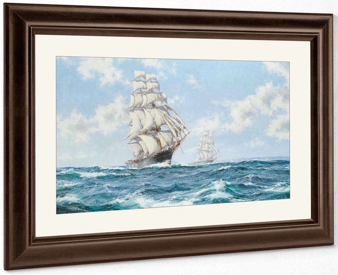 The Tea Clippers   The Race Between Taeping And Ariel In 1866 Off Lands End By Lewis A Fine Art Print