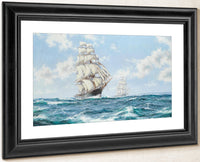 The Tea Clippers   The Race Between Taeping And Ariel In 1866 Off Lands End By Lewis A Fine Art Print