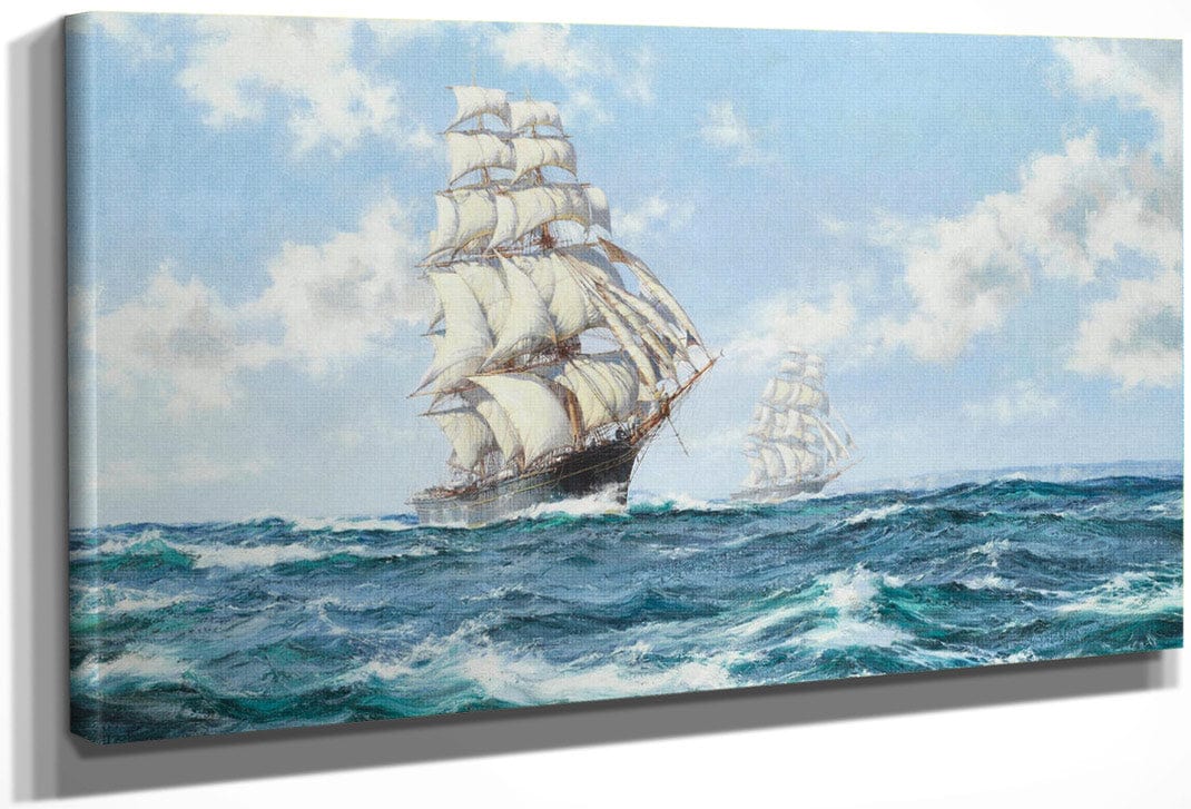 The Tea Clippers   The Race Between Taeping And Ariel In 1866 Off Lands End By Lewis A Fine Art Print