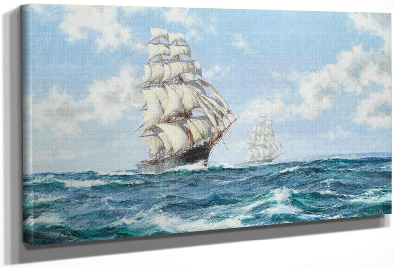 The Tea Clippers   The Race Between Taeping And Ariel In 1866 Off Lands End By Lewis A Fine Art Print