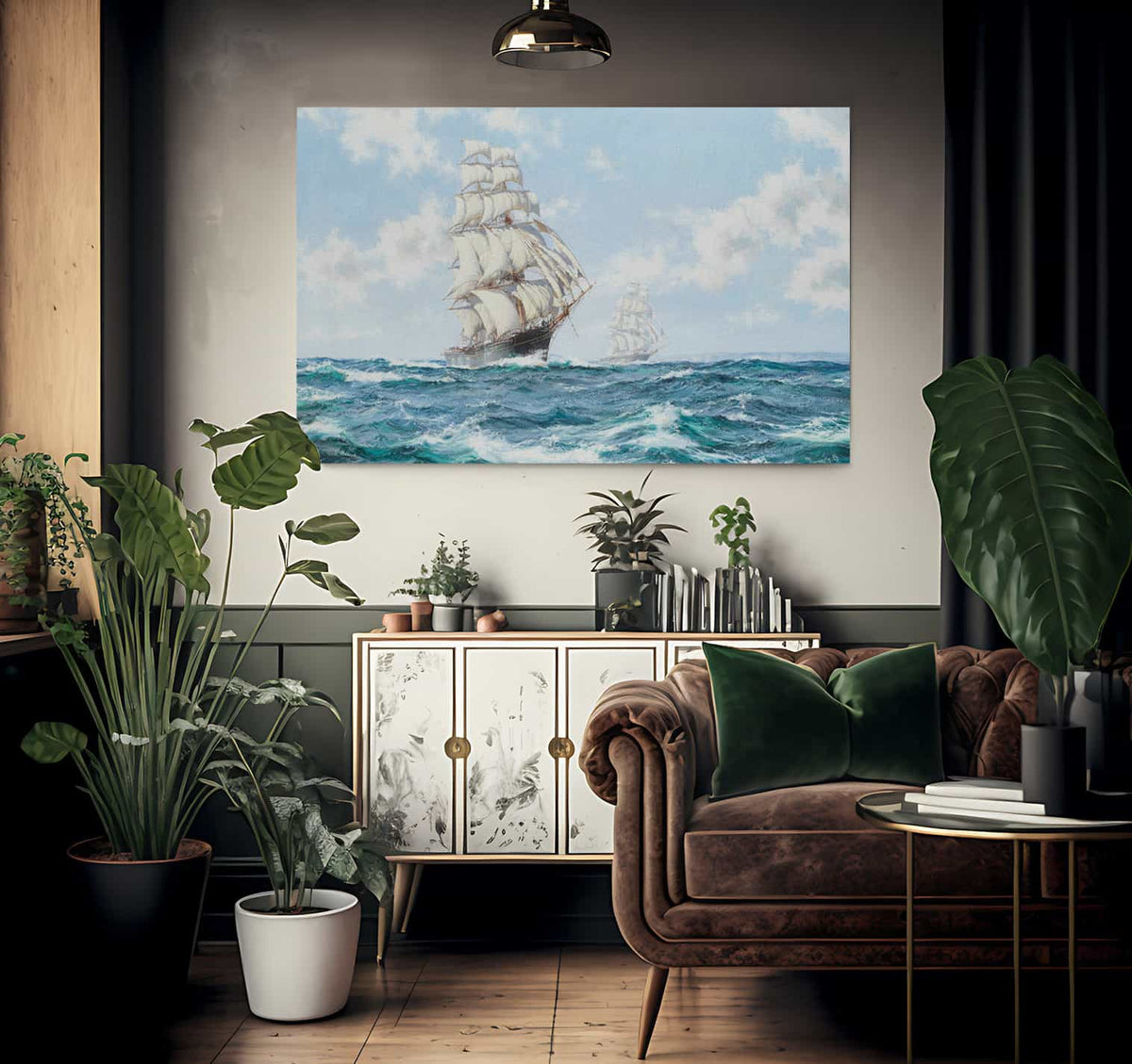 The Tea Clippers   The Race Between Taeping And Ariel In 1866 Off Lands End By Lewis A Fine Art Print