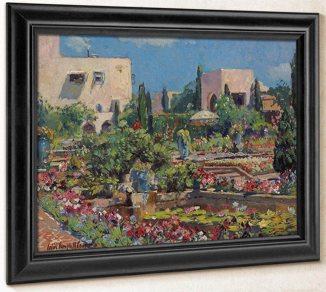 The Terrace, Samarkand Hotel, Santa Barbara, 1928 By Colin Campbell Cooper Fine Art Print
