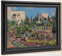 The Terrace, Samarkand Hotel, Santa Barbara, 1928 By Colin Campbell Cooper Fine Art Print