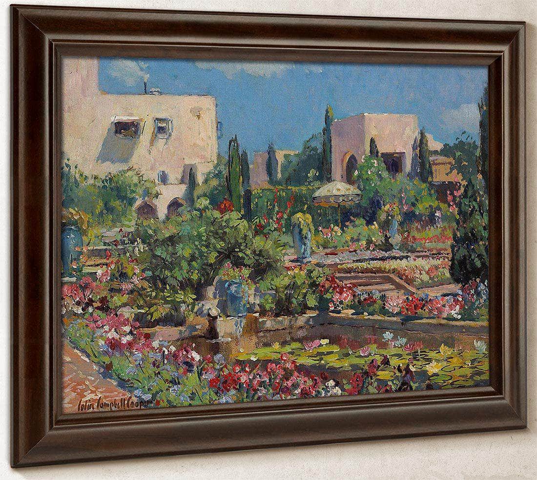 The Terrace, Samarkand Hotel, Santa Barbara, 1928 By Colin Campbell Cooper Fine Art Print