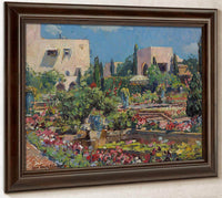 The Terrace, Samarkand Hotel, Santa Barbara, 1928 By Colin Campbell Cooper Fine Art Print