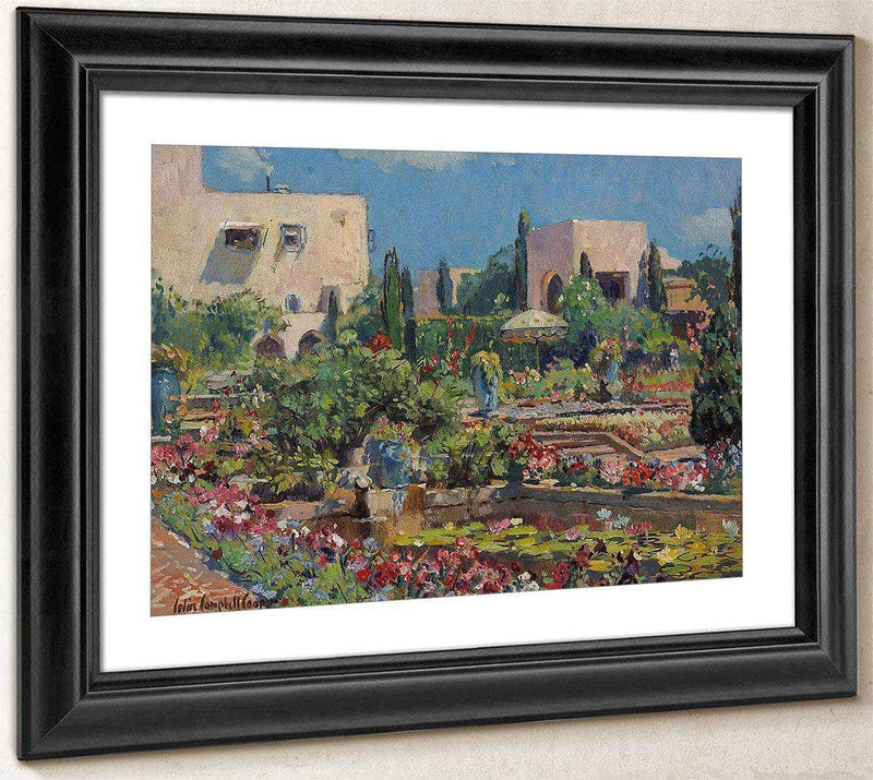 The Terrace, Samarkand Hotel, Santa Barbara, 1928 By Colin Campbell Cooper Fine Art Print