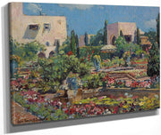 The Terrace, Samarkand Hotel, Santa Barbara, 1928 By Colin Campbell Cooper Fine Art Print
