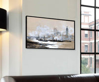 The Thames, Westminster Painting William Lionel Wyllie Canvas Art Fine Art Print