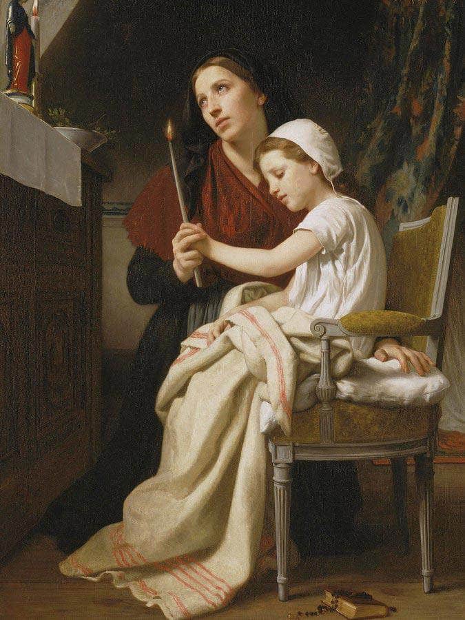 The Thank Offering By  Bouguereau Adolphe William Fine Art Print