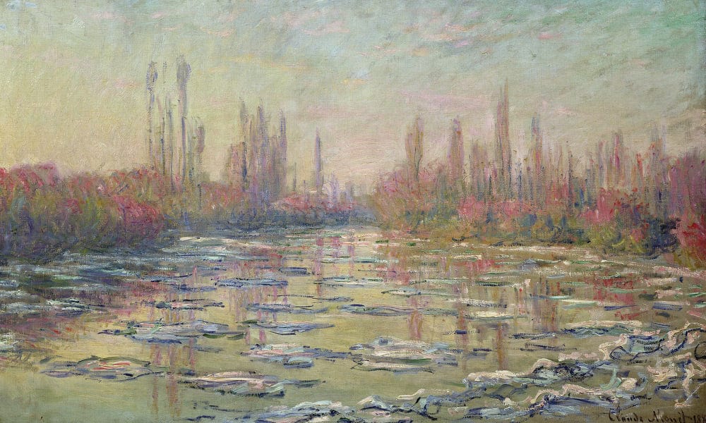 The Thaw On The Seine, Near Vetheuil By Claude Monet Fine Art Print