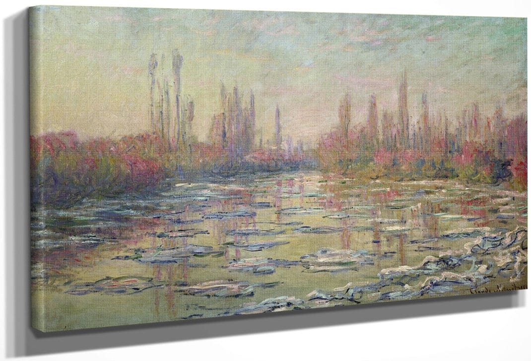 The Thaw On The Seine, Near Vetheuil By Claude Monet Fine Art Print
