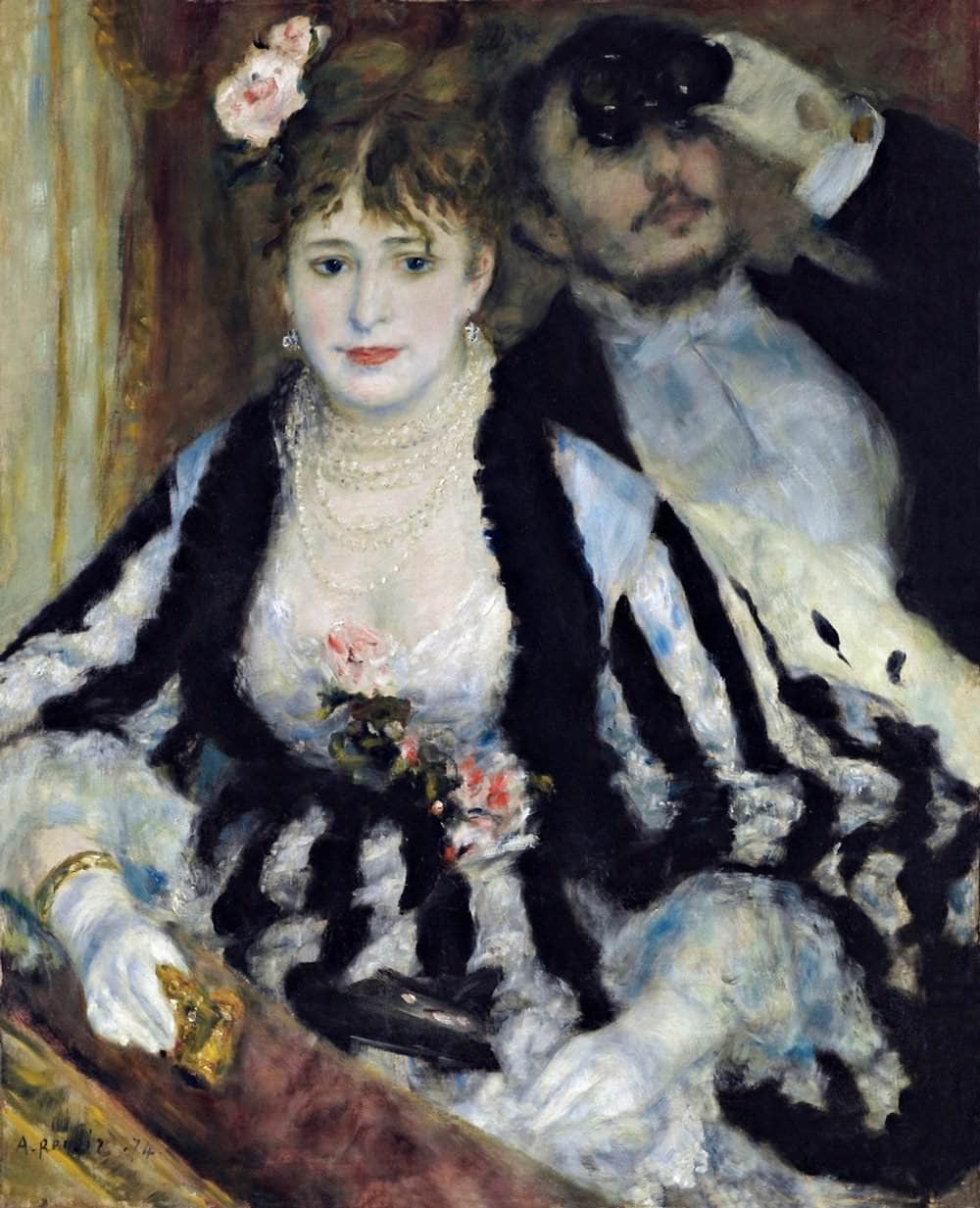 The Theater Box La Loge Painting Auguste Renoir Canvas Art Fine Art Print
