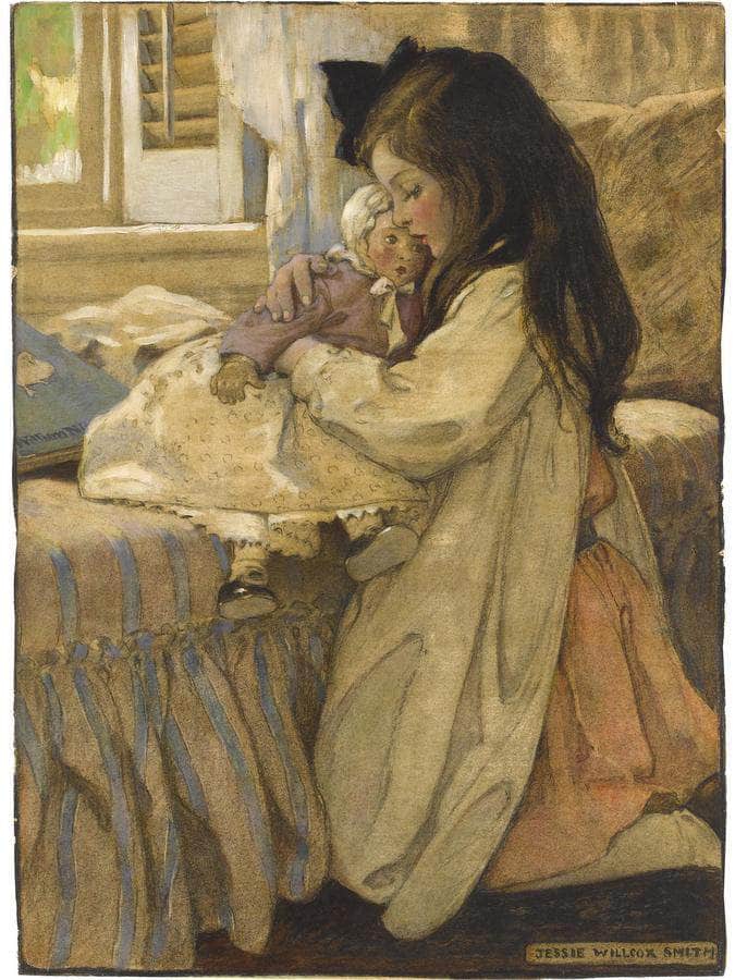 The Then Lover By Jessie Willcox Smith Fine Art Print