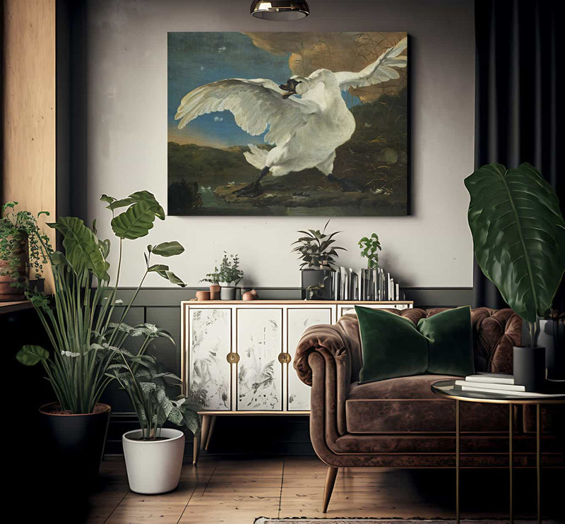 The Threatened Swan By Jan Asselyn Fine Art Print