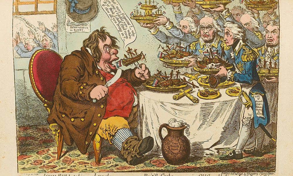 The Three Dorset Captains At Trafalgar. Thomas Masterman Hardy, Charles Bullen, Henry Digby. John Murray, 1906 By Richard Edward Miller Fine Art Print