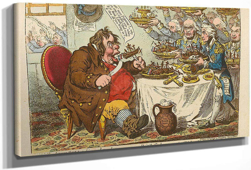 The Three Dorset Captains At Trafalgar. Thomas Masterman Hardy, Charles Bullen, Henry Digby. John Murray, 1906 By Richard Edward Miller Fine Art Print