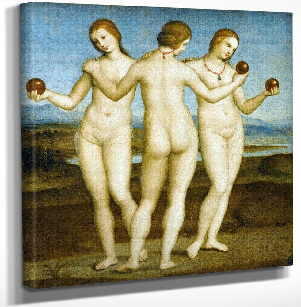The Three Graces By Raphael Fine Art Print