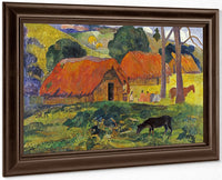 The Three Huts, Tahiti By Eugene Henri Paul Gauguin Fine Art Print