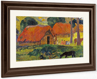 The Three Huts, Tahiti By Eugene Henri Paul Gauguin Fine Art Print