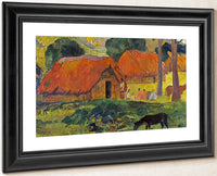 The Three Huts, Tahiti By Eugene Henri Paul Gauguin Fine Art Print