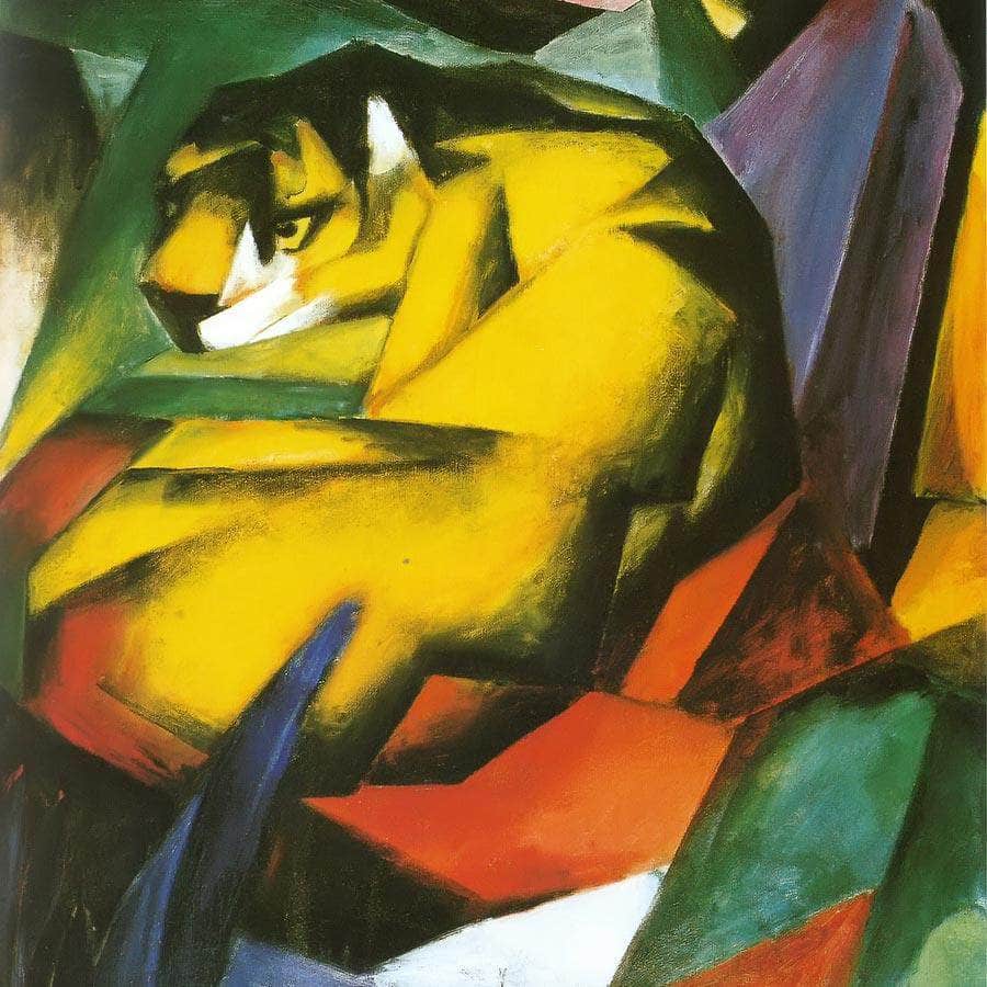 The Tiger By Franz Marc Fine Art Print