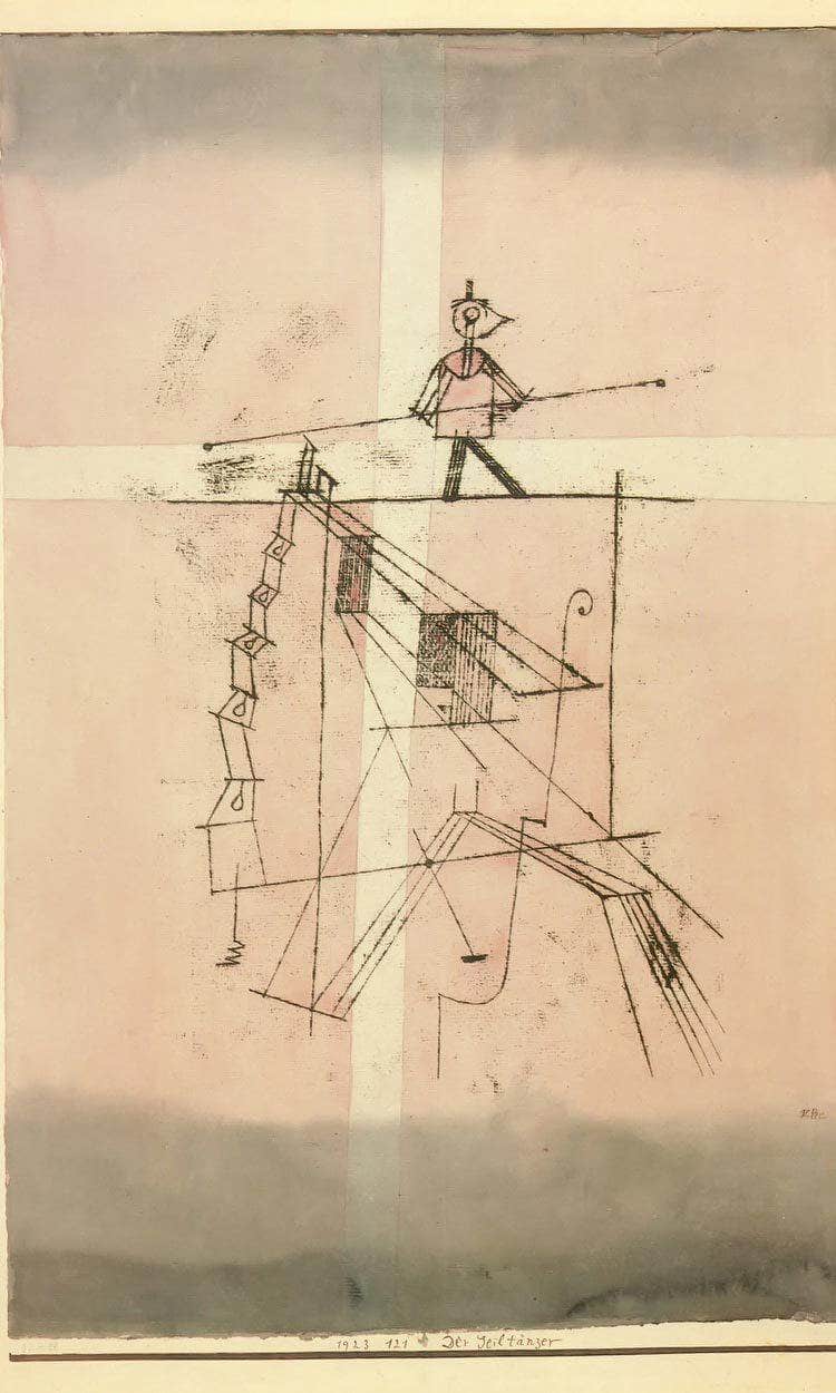 The Tightrope Walker 1923 121 By Paul Klee Fine Art Print