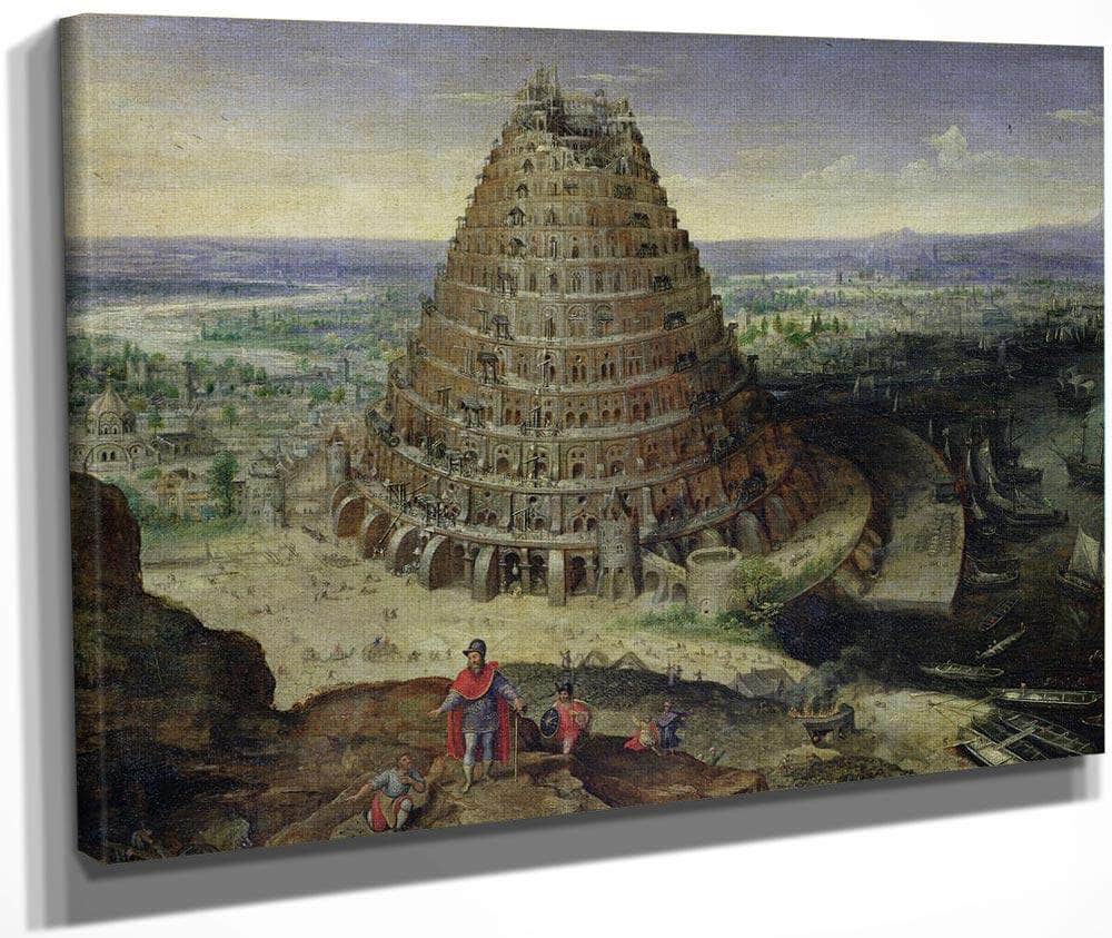 The Tower Of Babel By Lucas Van Valckenborch Fine Art Print