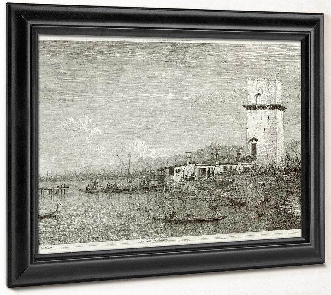 The Tower Of Malghera By Canaletto Fine Art Print
