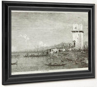 The Tower Of Malghera By Canaletto Fine Art Print