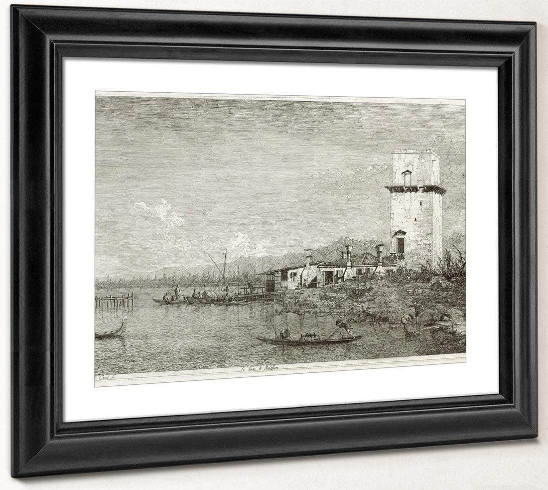 The Tower Of Malghera By Canaletto Fine Art Print