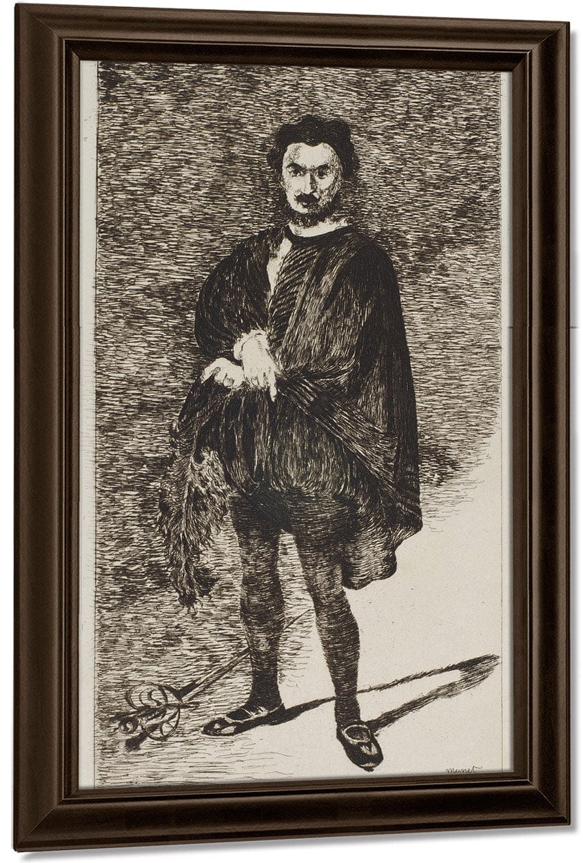 The Tragic Actor (L'acteur Tragique Rouviere Dans Le Role De Hamlet) By Edouard Manet Fine Art Print