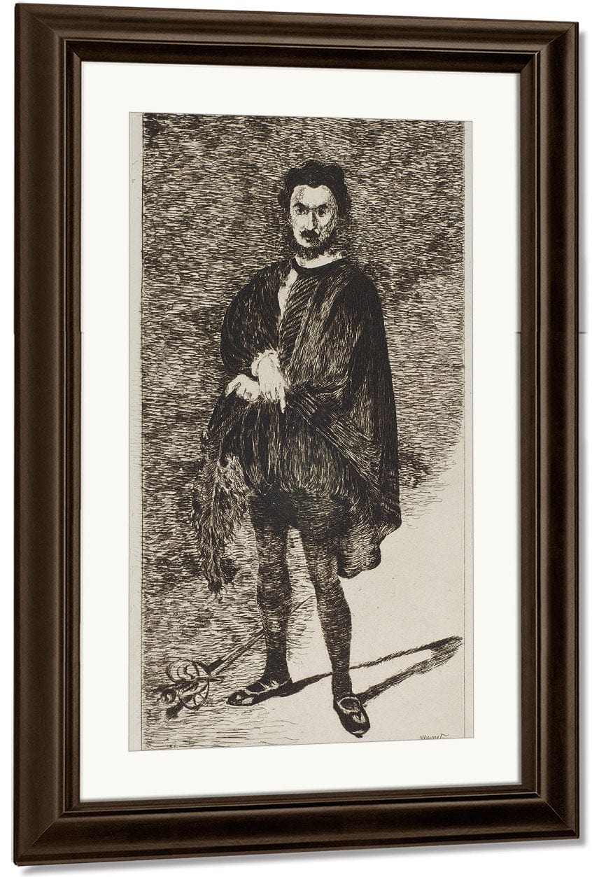 The Tragic Actor (L'acteur Tragique Rouviere Dans Le Role De Hamlet) By Edouard Manet Fine Art Print