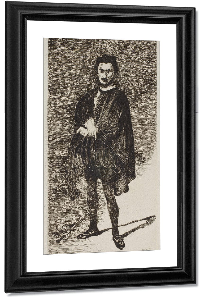 The Tragic Actor (L'acteur Tragique Rouviere Dans Le Role De Hamlet) By Edouard Manet Fine Art Print