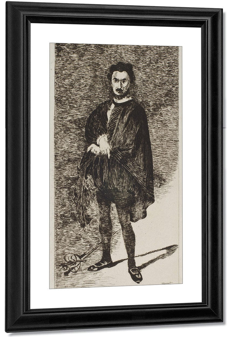 The Tragic Actor (L'acteur Tragique Rouviere Dans Le Role De Hamlet) By Edouard Manet Fine Art Print