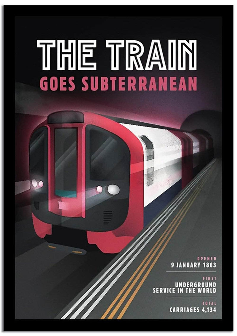 The Train  Vintage Poster Fine Art Print