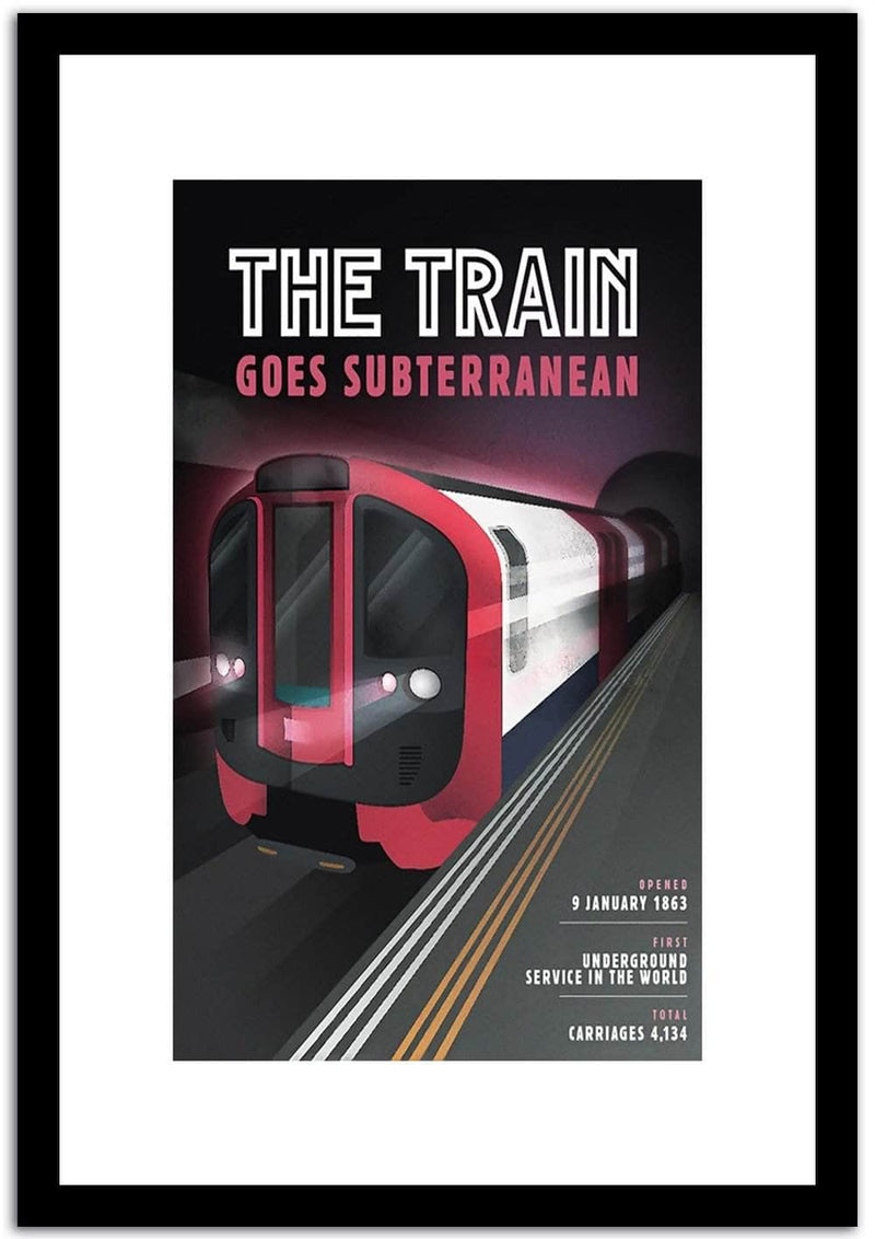 The Train  Vintage Poster Fine Art Print