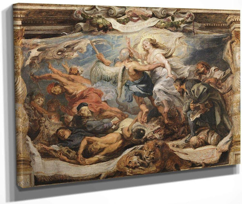 The Triumph Of Truth Over Heresy By Peter Paul Rubens Fine Art Print