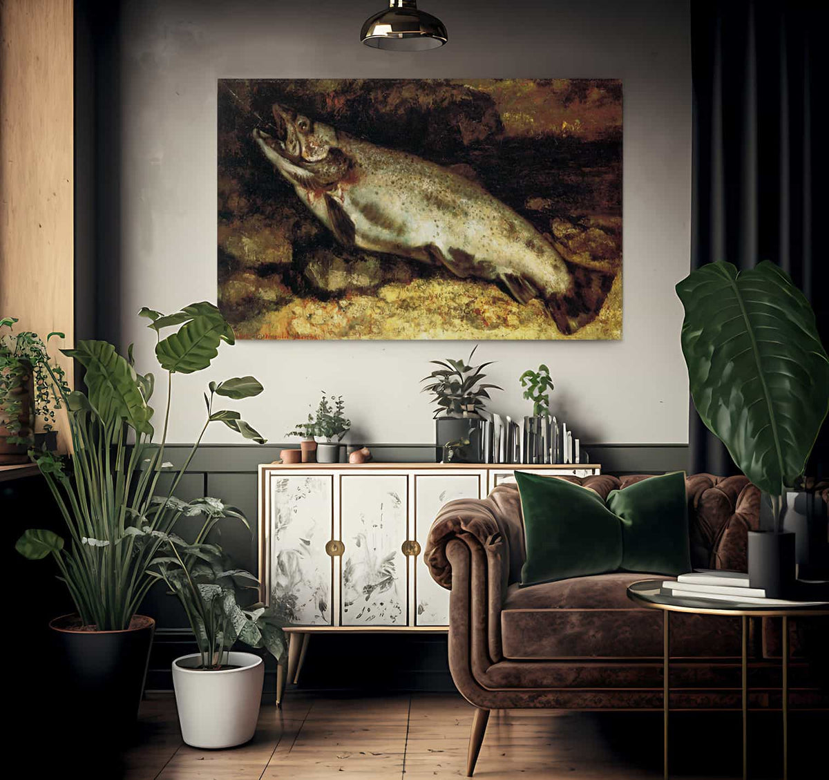The Trout By Gustave Courbet Fine Art Print
