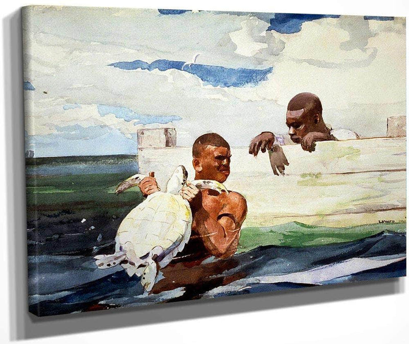 The Turtle Pond By Homer Winslow Fine Art Print