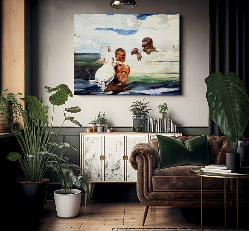 The Turtle Pond By Homer Winslow Fine Art Print