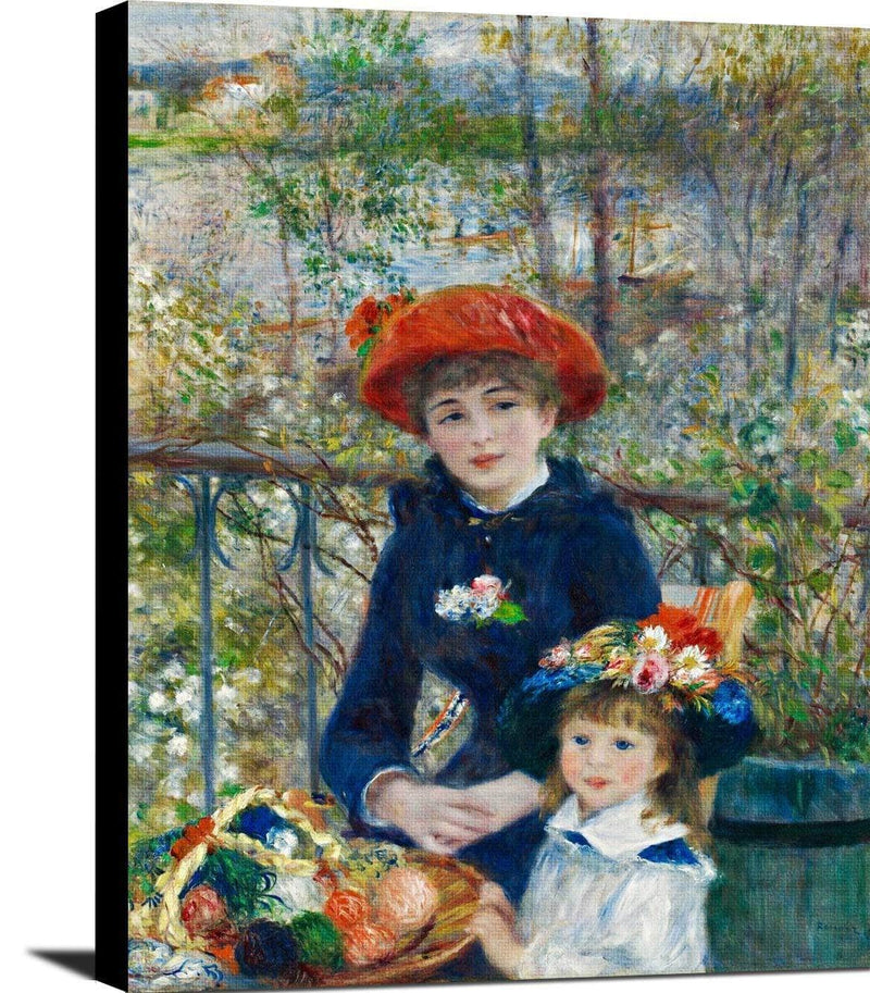 The Two Sisters On The Terrace Painting Auguste Renoir Canvas Art Fine Art Print