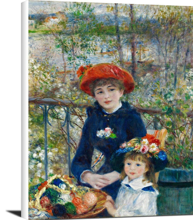 The Two Sisters On The Terrace Painting Auguste Renoir Canvas Art Fine Art Print