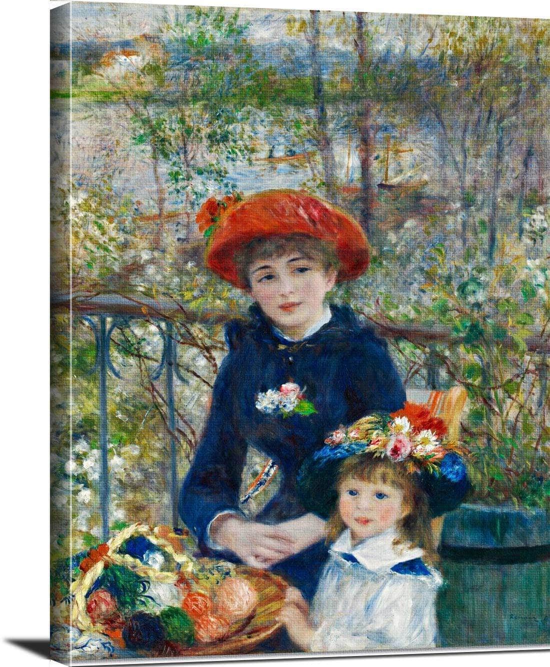 The Two Sisters Painting Auguste Renoir Canvas Art Fine Art Print