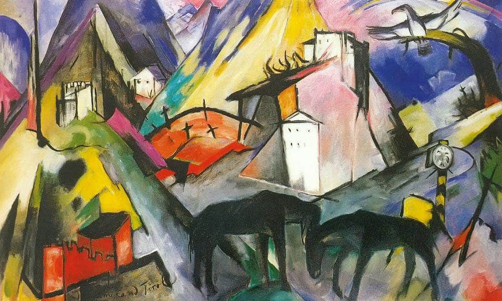 The Unfortunate Land Of Tirol By Franz Marc Fine Art Print