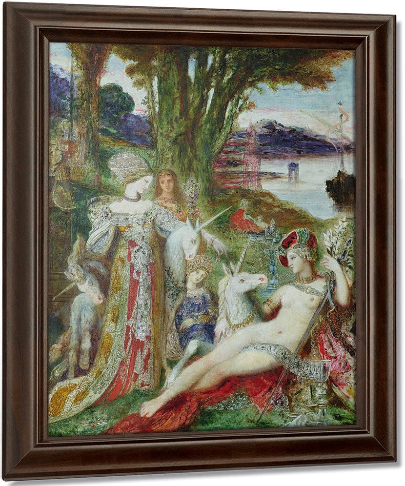The Unicorns By Gustave Moreau Fine Art Print