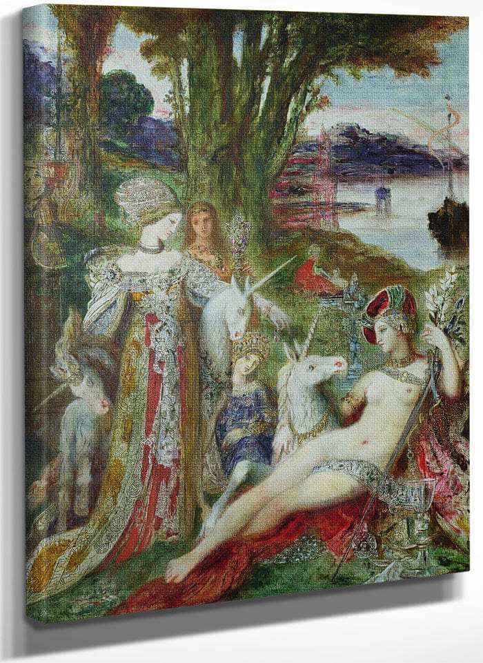 The Unicorns By Gustave Moreau Fine Art Print