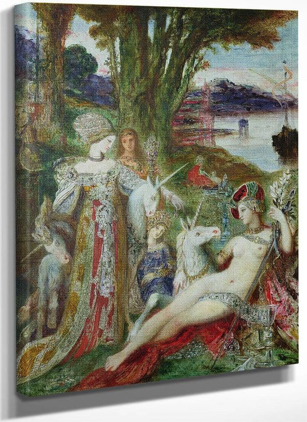 The Unicorns By Gustave Moreau Fine Art Print