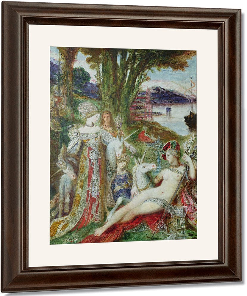 The Unicorns By Gustave Moreau Fine Art Print