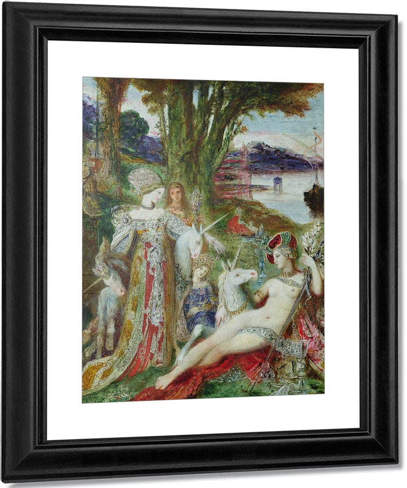 The Unicorns By Gustave Moreau Fine Art Print