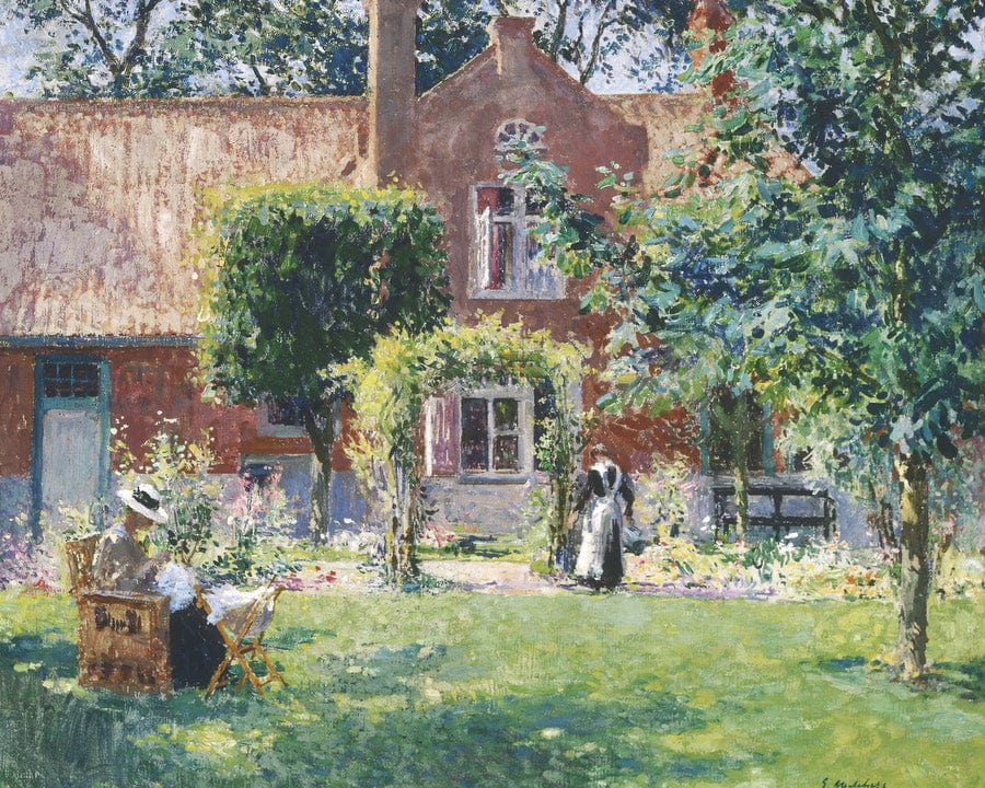 The Unpretentious Garden By Gari Melchers Fine Art Print